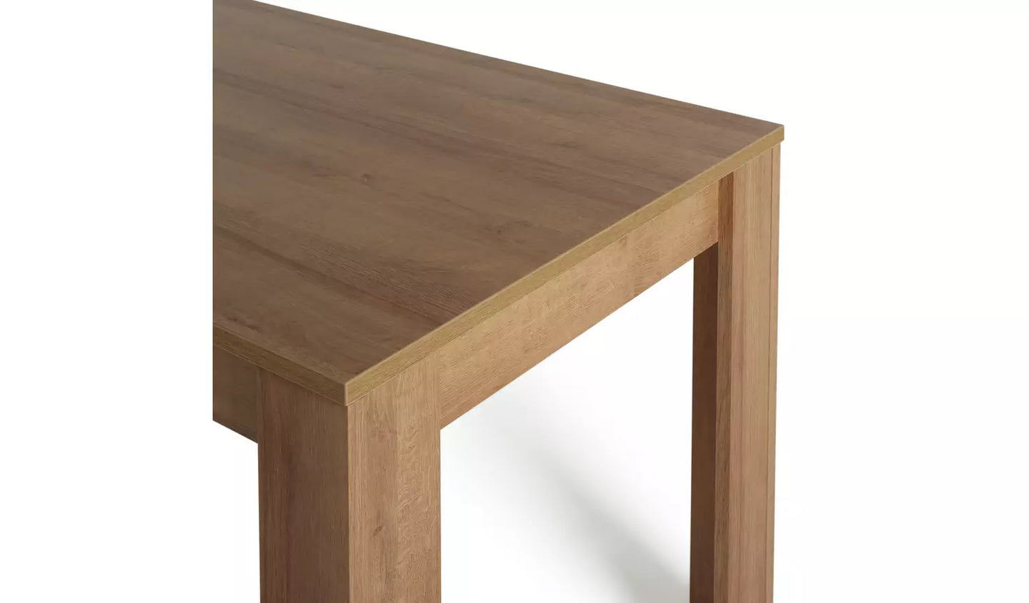 Miami 4 Seater Dinner Table - Oak Effect
